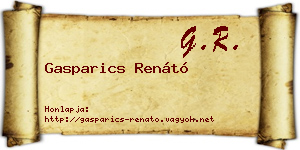 Gasparics Renátó névjegykártya